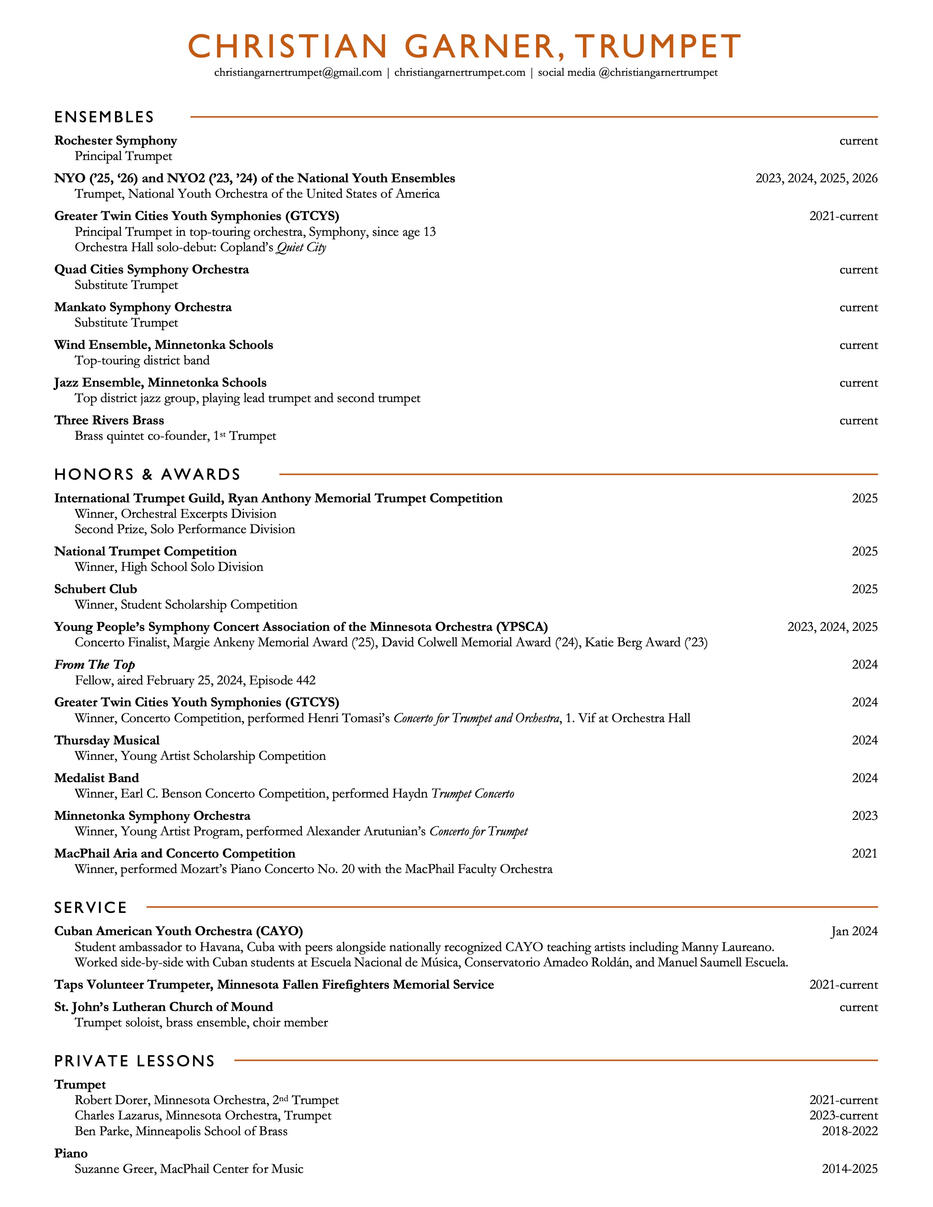 Christian Garner Resume March 2026